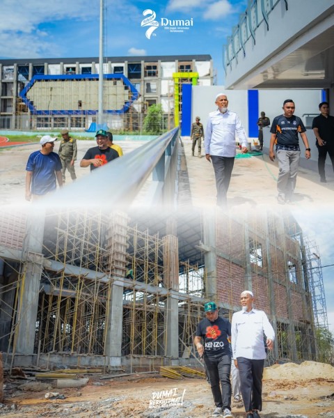 Wali Kota Dumai Tinjau Stadion Wan Dahlan Ibrahim, Segera Diresmikan