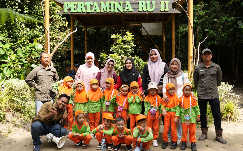 TK Alfaduta Ajak Siswa Belajar Cinta Alam di Patra Seroja Eco-Edupark Kilang Pertamina Dumai