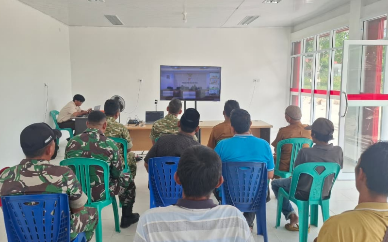 Bahas Percepatan Pembangunan, Dandim 0320 Dumai Hadiri Vidcon Bersama Wapres