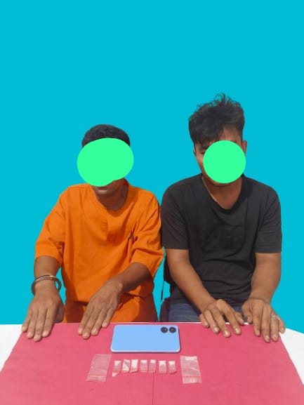 Polres Pelalawan Gerebek Sarang Narkoba di Langgam, Dua Pengedar Sabu Ditangkap