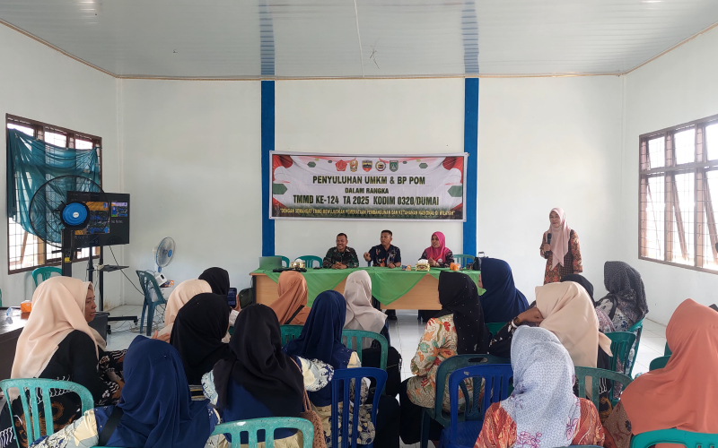 TMMD ke 124 Kodim Dumai Bangkitkan Semangat UMKM di Bukit Kayu Kapur