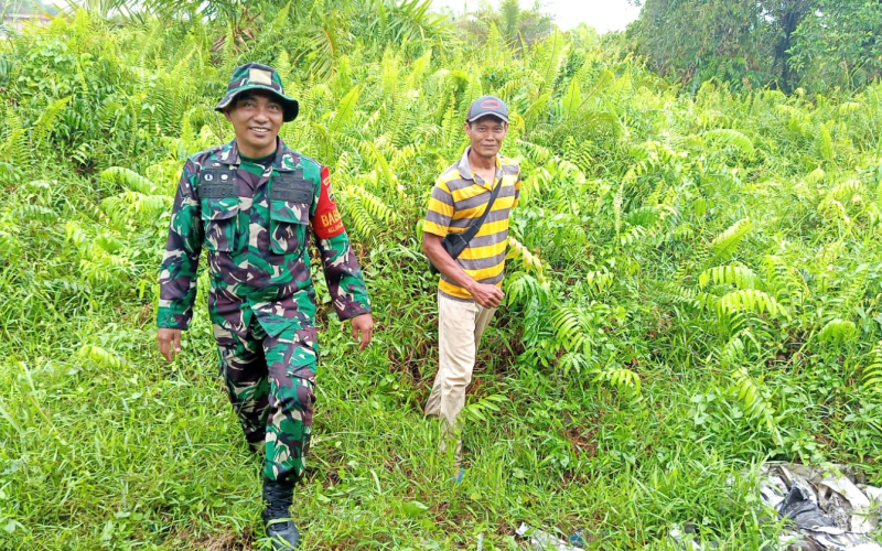 Upaya Pencegahan Karhutla, ini yang Dilakukan Babinsa Bagan Keladi