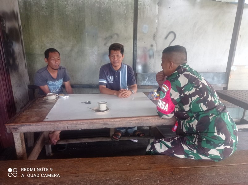 Babinsa Kopda Ferry Sinaga Ajak Warga Desa Sapta Mulya Jaya Jauhi Narkoba dan Judi Online