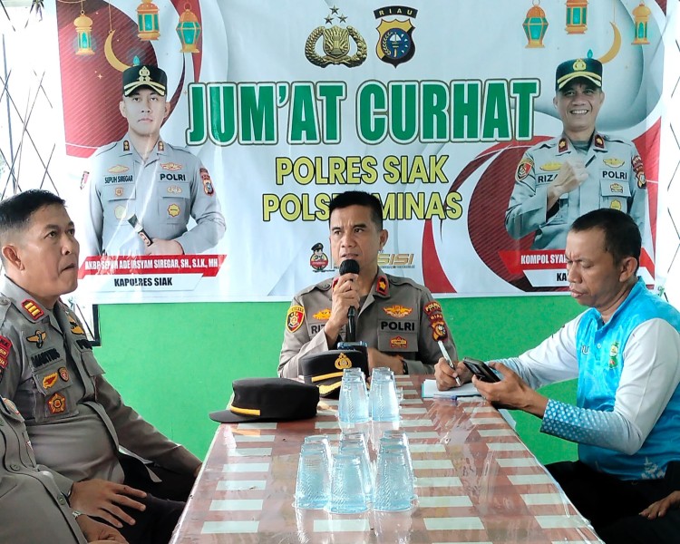 Polsek Minas Gelar Jumat Curhat, Serap Aspirasi Warga Kampung Minas Barat