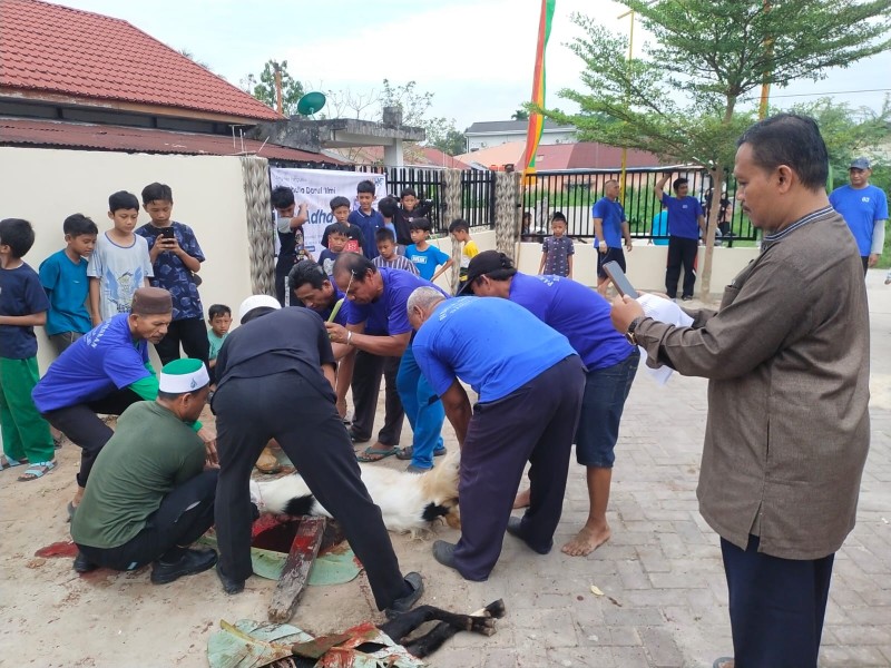 Jamaah Mushalla Darul Ilmi Jaya Mukti Kurban 5 Ekor Sapi & 5 Ekor Kambing