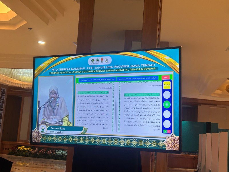 Kafilah Riau Terus Berjuang di Babak Penyisihan MTQ Nasional XXXI Semarang