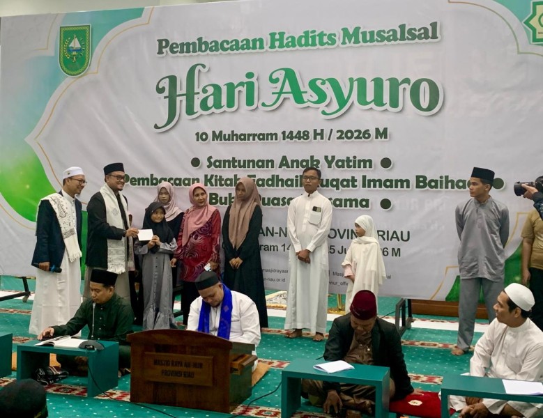 Semarak 10 Muharram 1448 H di Masjid Raya An-Nur, BPMR Riau Hadirkan Kajian Hadits Musalsal dan Satuni Anak Yatim