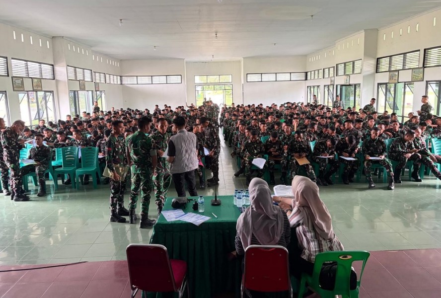 Dekatkan Layanan Perbankan ke Prajurit, BRI Bangkinang Buka Rekening Kolektif 500 Personel Yonif 132/BS