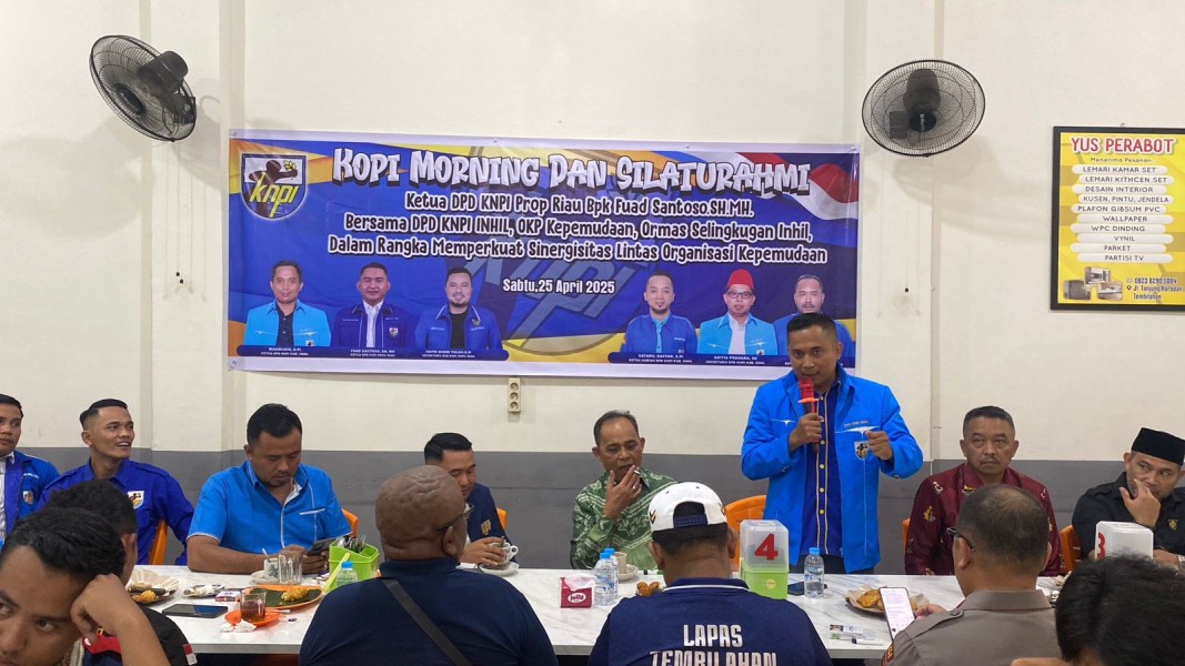 Gelar Kopi Morning dan Silaturahmi, Bupati Inhil Apresiasi KNPI Inhil Atas Wujud Sinergitas Lintas Organisasi Kepemudaan