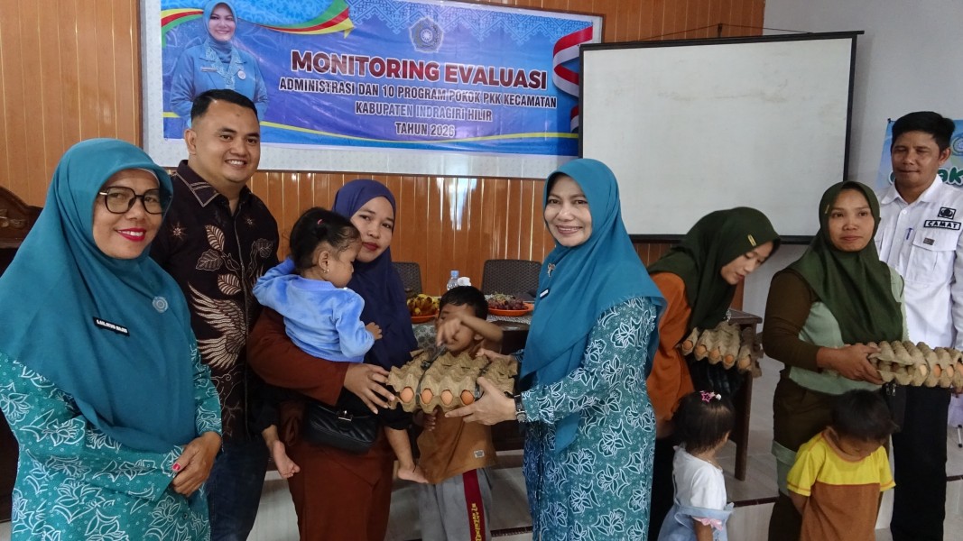 Lakukan Monev, Ketua TP. PKK Inhil Harap Kesinambungan Kegiatan di daerah dengan Program Pokok PKK