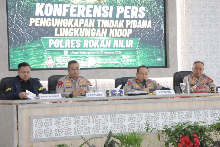 Kapolda Riau Ungkap Perambahan 133 Hektare Mangrove di Rohil