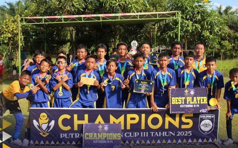 Gol Spektakuler Sang Kapten Bawa SSB Persekat Juara Turnamen Putra Sembilan Cup III U-14