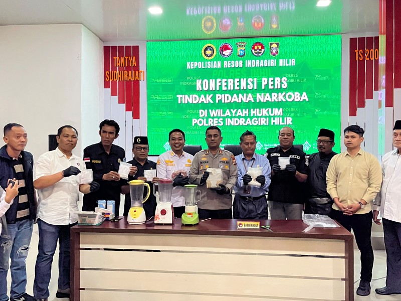 Polres Inhil Ungkap 102 Kasus Narkoba, 134 Tersangka Diamankan