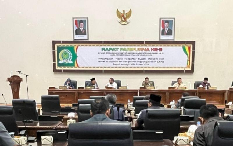 DPRD Inhil Selenggarakan Rapat Paripurna ke-9 Masa Persidangan 2 Tahun 2025