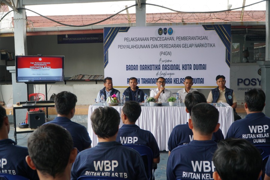 Rutan Dumai Gandeng BNNK, Penyuluhan Narkoba dan Tes Urine Warga Binaan