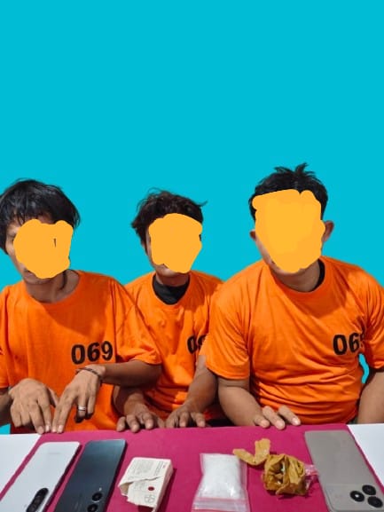 Gagal Edarkan 51 Gram Sabu ke Telayap, 3 Pria Diciduk Satresnarkoba di Jalan Lintas Timur Pangkalan Kerinci