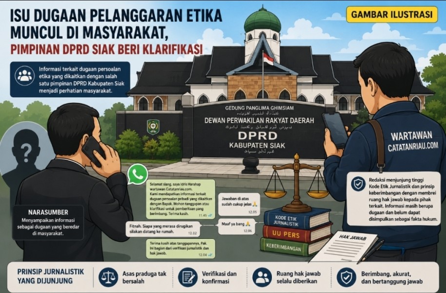Isu Dugaan Pelanggaran Etika Muncul di Masyarakat, Pimpinan DPRD Siak Beri Klarifikasi