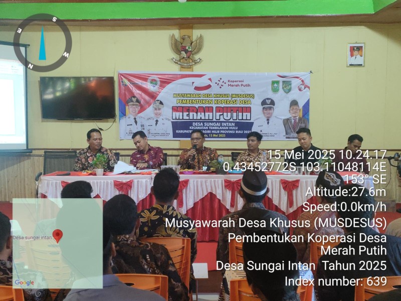 Pemdes Sungai Intan Gelar Musdesus Pembentukan Koperasi Merah Putih