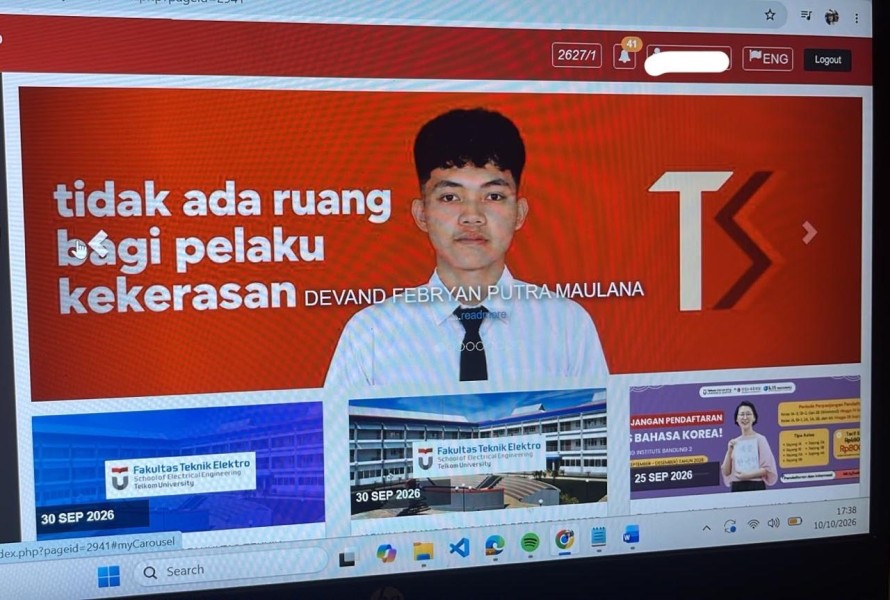 Telkom University DO Dua Mahasiswa Pelaku Perundungan, Satu Mahasiswa Dikeluarkan