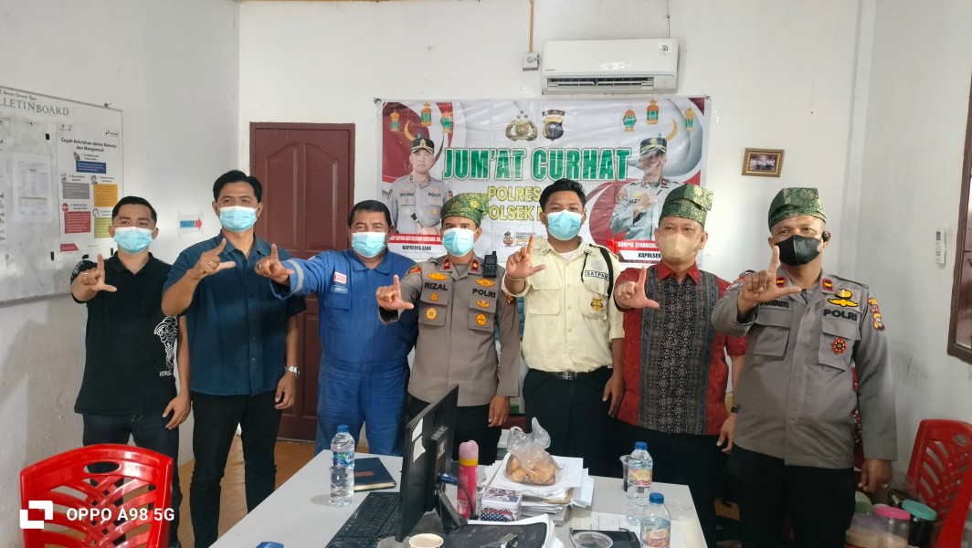 Jumat Curhat di PT BKP, Kapolsek Minas Soroti Karhutla, Naker Hingga Pungli