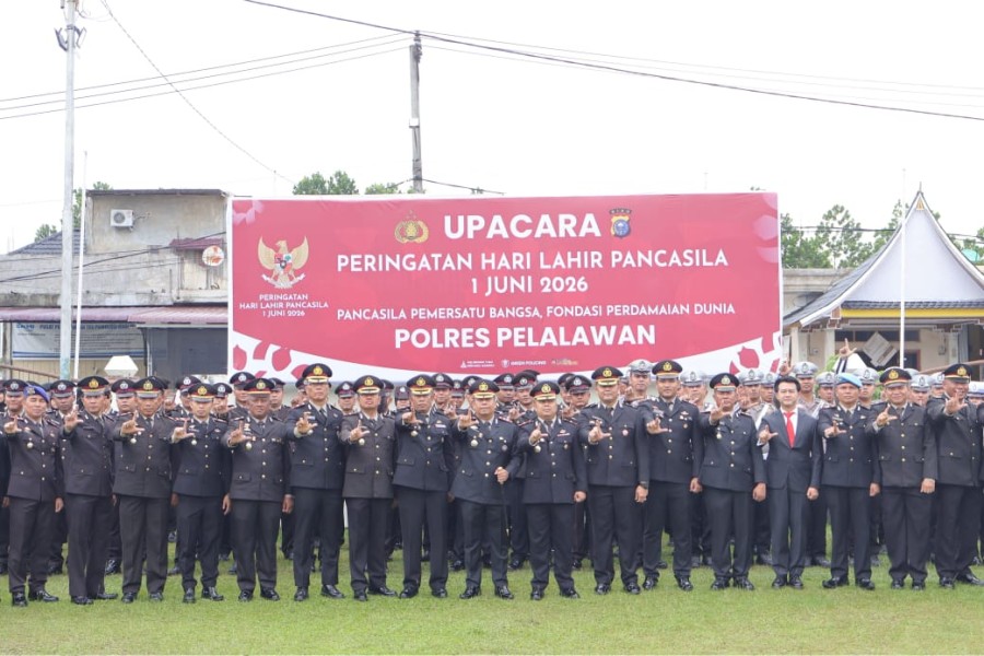 Polres Pelalawan Peringati Hari Lahir Pancasila 2026, Teguhkan Semangat Persatuan dan Perdamaian