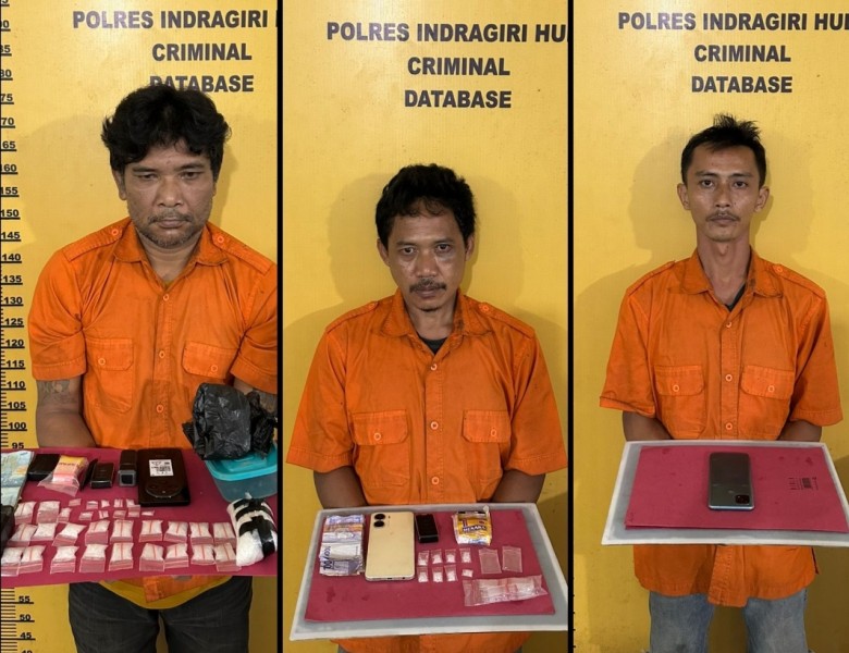 Berawal Penangkapan Bandar Sabu Dengan Modus Memancing, Polres Inhu Ringkus Pemasok dan Sita Ratusan Gram