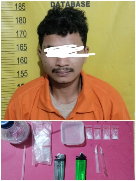 Polsek Langgam Bongkar Kasus Narkoba, Satu Pelaku Diamankan dengan Barang Bukti Shabu
