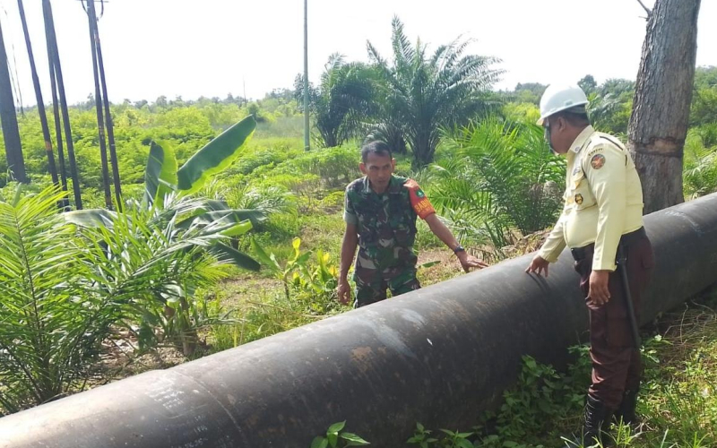 Jaga Aset Negara, Koramil 01/Dumai dan PHR Intensifkan Pengawasan Jalur Pipa Minyak