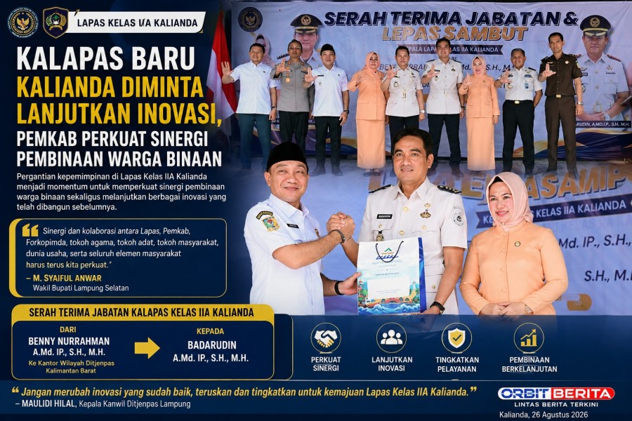 Kalapas Baru Kalianda Ditantang Lanjutkan Inovasi dan Perkuat Pembinaan Warga Binaan