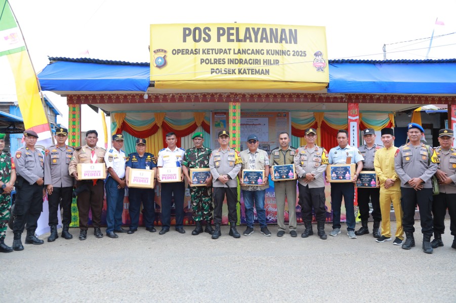 Kapolres Inhil Pantau Arus Balik Mudik Lebaran di Guntung