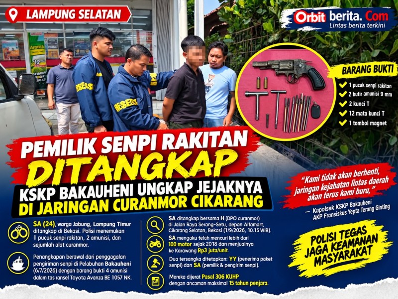 Pemilik Senpi Rakitan Dibekuk, Jejak Curanmor di Cikarang Terbongkar