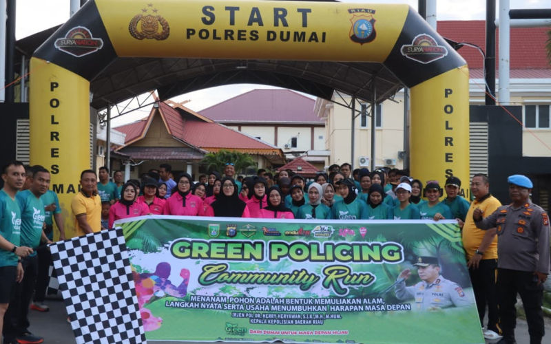 Polres Dumai Gelar Green Policing Runnners bersama Community Run Dumai