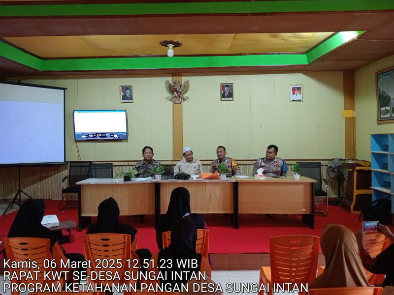 Pemdes Sungai Intan Gelar Rapat Bersama Kelompok Wanita Tani, Dukung Program Ketahanan Pagan