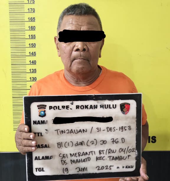 Pria 72 Tahun Diamankan Polres Rohul Atas Dugaan Persetubuhan Anak Dibawah Umur