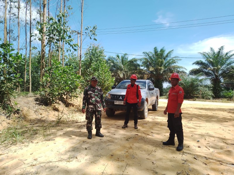 Babinsa Koramil 03/Minas Gelar Patroli Karhutla di Kampung Lubuk Umbut, Titik Api Nihil