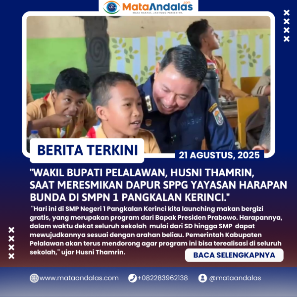 Wakil Bupati Launching Dapur SPPG Yayasan Harapan Bunda di SMPN 1 Pangkalan Kerinci
