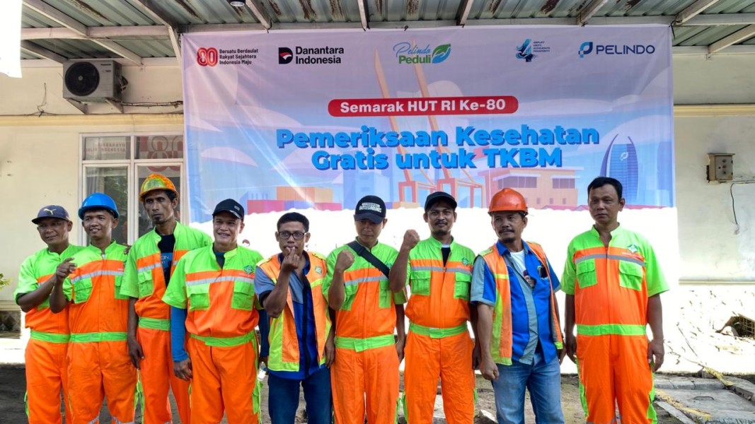 Peduli Pekerja, Pelindo Regional 1 Gelar Cek Kesehatan Gratis di Pelabuhan Belawan