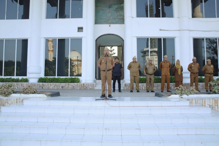 Wujudkan Pelayanan Prima, Wakil Bupati Asahan Pimpin Apel Perdana dan Evaluasi Disiplin ASN