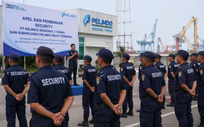 Pelindo Dumai Perkuat Fisik dan Mental Personel Pengamanan