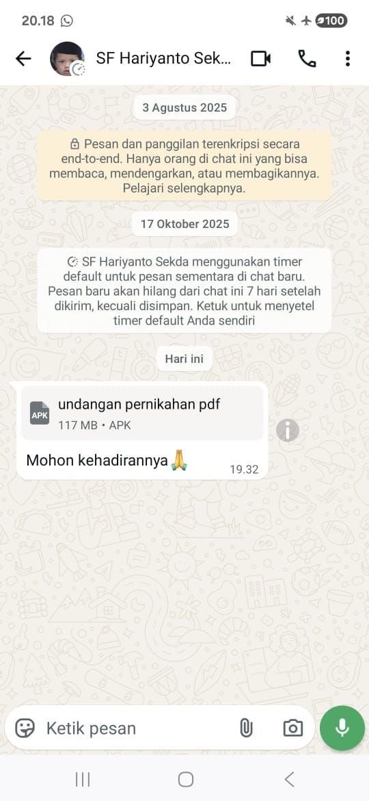 Gawat! Whatsapp Plt Gubernur Riau Diretas, Undangan Pernikahan Disebar