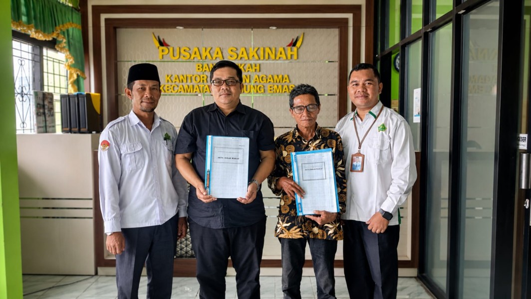PPAIW Kecamatan Tanjung Emas Dampingi Nadzir ke BPN Percepat Sertifikasi Tanah Wakaf