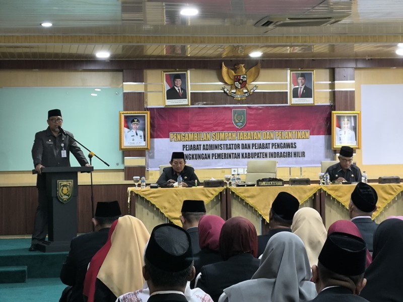 Sekda Inhil Lantik 49 Pejabat Administrator dan Pengawas