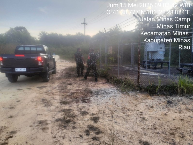 Serda Mayus Maruli dan Koptu Salomo Sembiring Perkuat Patroli Binter di Minas Field, Situasi Aman Terkendali