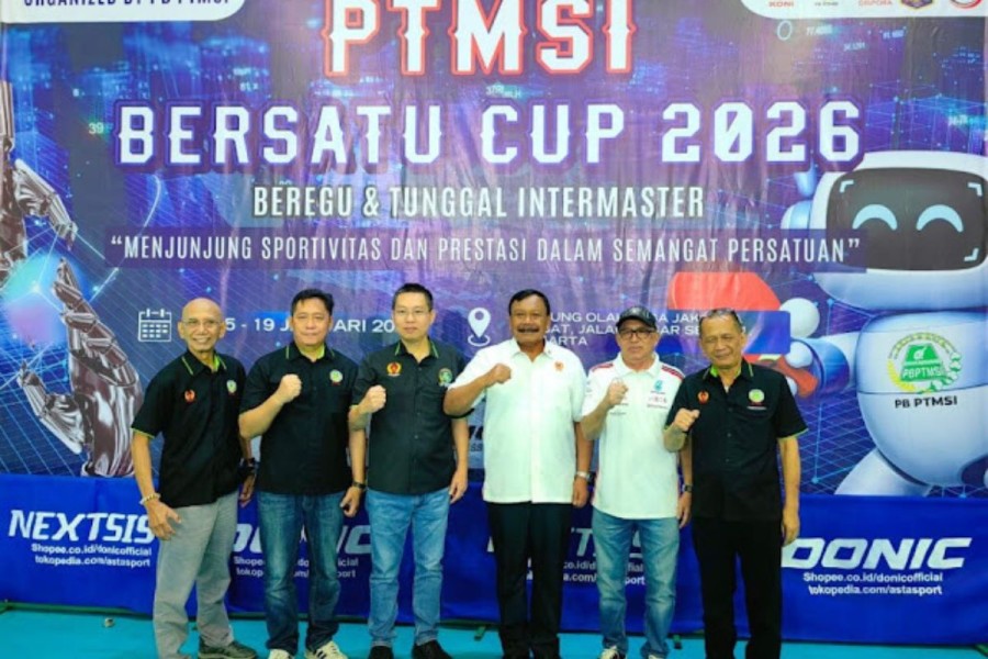 Gelar Kejurnas, PB PTMSI Resmi Buka Turnamen Tenis Meja Bersatu Cup