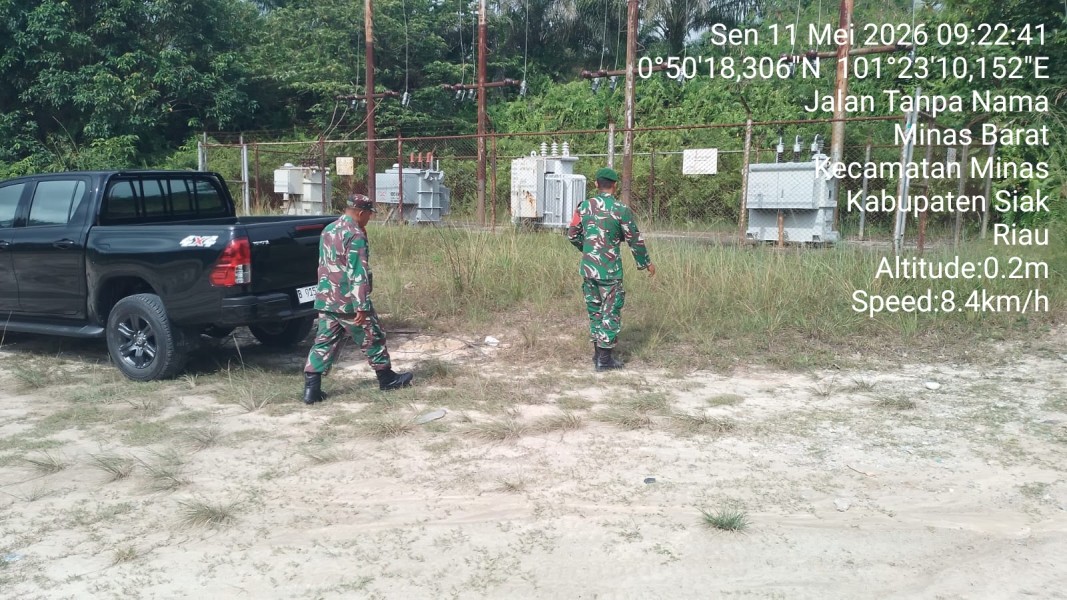 Pelda Benriyadi dan Sertu Joko Purnomo Laksanakan Patroli Penguatan Binter SKK Migas di Wilayah Minas Field
