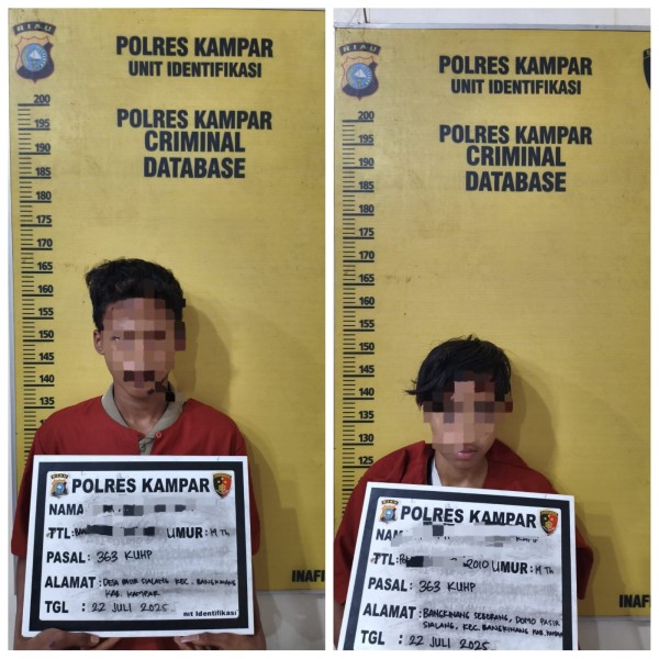 Resmob Polres Kampar Ringkus Pelaku Curat Toko Perhiasan Bangkinang,  Uang Jutaan Rupiah Raib