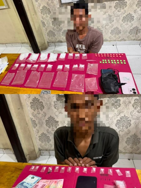 Polres Siak Ungkap Jaringan Narkotika di Kandis, Dua Bandar Dibekuk dengan Ratusan Gram Sabu dan Puluhan Ekstasi