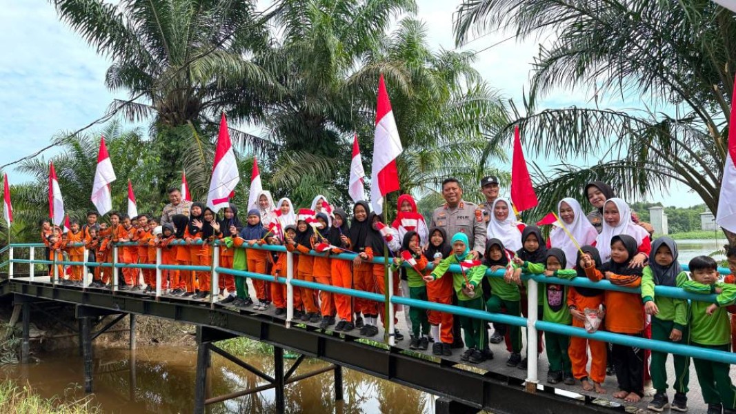 Jembatan Merah Putih Presisi Resmi Hadir di Desa Ransang, Buka Akses Baru dan Dongkrak Ekonomi Warga Pelalawan