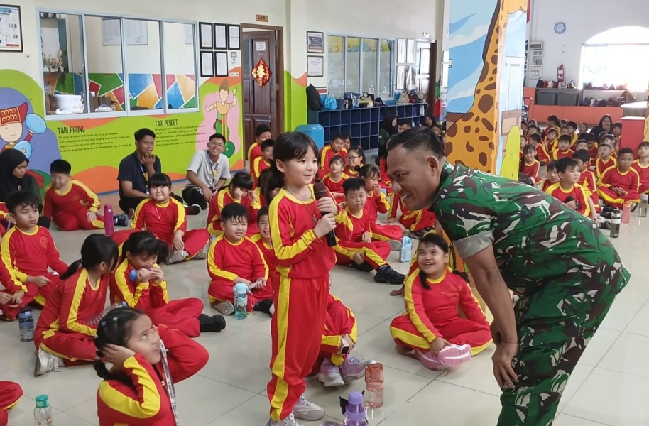 Danramil 06/Kateman Beri Wawasan Kebangsaan kepada Pelajar Yayasan Jaya Manggala