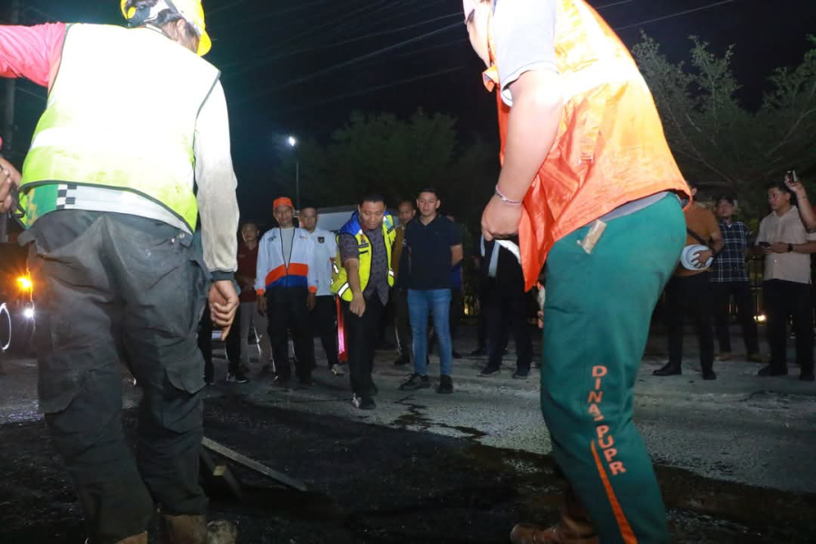 Program 100 Hari Kerja Wali Kota, Ratusan Jalan Rusak di Pekanbaru Diperbaiki